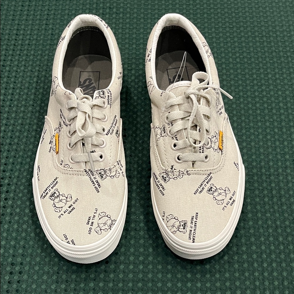Vans World code‎ oatmeal & Marshmallow skate shoes new  Cream Graphic Sneakers